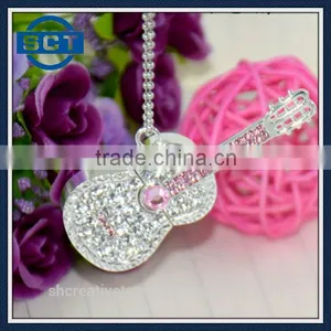 Crystal Guitar Shaped USB Flash Drive With Jewelry Surface 8GB/16GB/32GB thumbnail-6