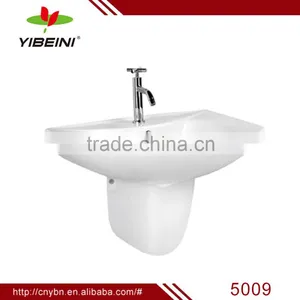 Hot Sale Ceramic Basin_wall Hung Basin With Semi Pedestal thumbnail-1
