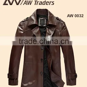 Stylish Leather Fashion Jacket Long, Fashion Leather Jacket thumbnail-1