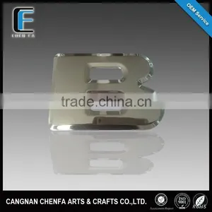 Decoratiion 3D ABS Plastic Chrome Plating Self-adhesive Letter Sign thumbnail-1