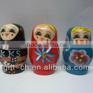 Mini Wooden Russian Doll , Wooden Nesting Doll thumbnail-1