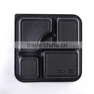 5 Compartment Disposable Plastic Japanese Bento Box thumbnail-4