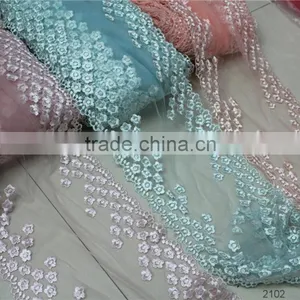 Ployster Mesh Embroidered Lace Trimming Man Color in Stock thumbnail-1
