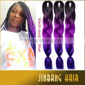 Hot Selling Best Quality 165g 41inch High Temperature Synthetic New Premium Ombre Super Jumbo Braid thumbnail-1