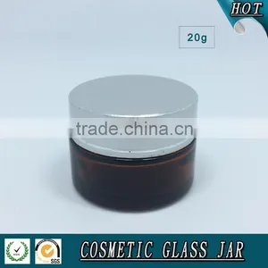 20ml Cosmetic Amber Glass Storage Jar thumbnail-3