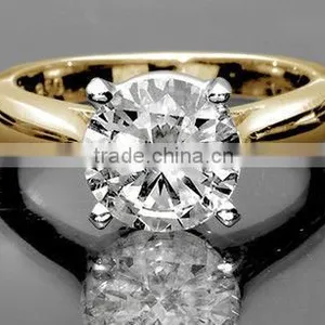 18 K -YELLOW GOLD- DIAMOND WEDDING RING thumbnail-1