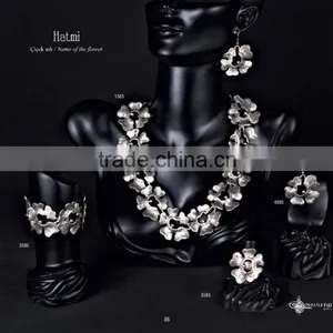 Ring Earring Bracelet Necklace Authentic Turkish Ottoman Ethnic Design Jewelry Set Made in Turkey thumbnail-4