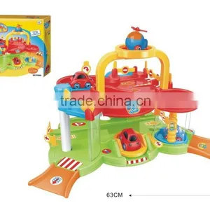 Newest Children Cartoon Garage With Plane and Car thumbnail-1