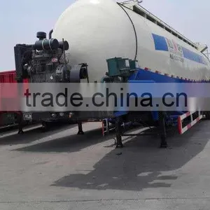 Steel Material 60cbm 3 Axle 50 Tons Bulk Powder Tractor Trailers thumbnail-4