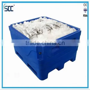 600L Blue Plastic Coolest Fishing Ice Box, Fishing Plastic Moving Box thumbnail-4