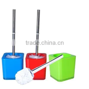 Square Double Wall Plastic Toilet Brush With Holder Supplier thumbnail-1