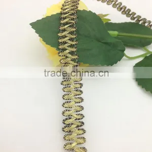 Special Gold Thread Flat Ribbon Bullion Braid Trim Lace thumbnail-1