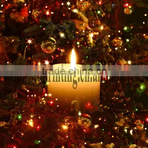 Wall Art With Led Lights Canvas Print Lighted Candle Picture thumbnail-1