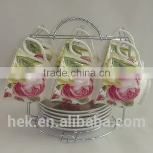 Factory Price Bone China Cup and Saucer Coffee Set thumbnail-1