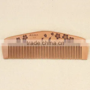Hot Sale OEM Peach Wood Pocket Size Personalized Hair Comb thumbnail-4