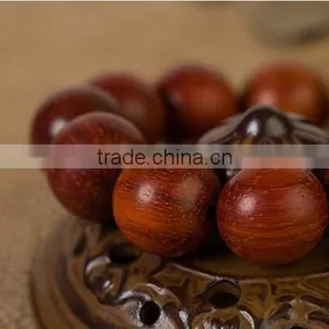 Men's Nice Round Natural Cat's Eye Red Antifatigue Sandalwood Beads Bracelet thumbnail-4