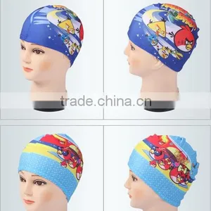 2016 New Design High Quality Cute Cartoon Printing Children Waterproof Swimming Hat thumbnail-5