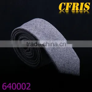 Promotional Mens Gray Checked Skinny Wool Ties thumbnail-1