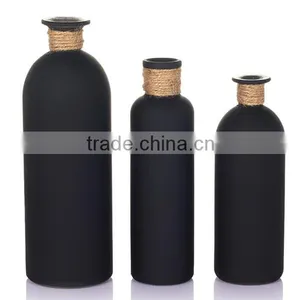 Set 3 Chalk Glass Vase With Rope thumbnail-1