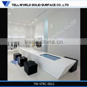 White Modern Factory Price Durable Reception Desk for Clothes Store thumbnail-1