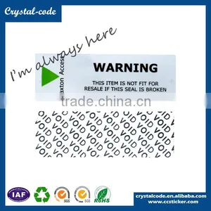 Roll Paper Warranty Sticker Printing Warranty Void Sticker thumbnail-1