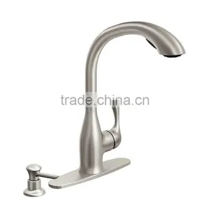Brushed Nickel Commercial American Style Pull Out Kitchen Faucet 5875-BN thumbnail-1