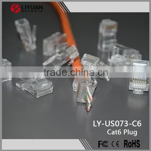 LY-US073-C6 Ningbo Liyuan Cat6 RJ45 Modular Plug With Holes thumbnail-4