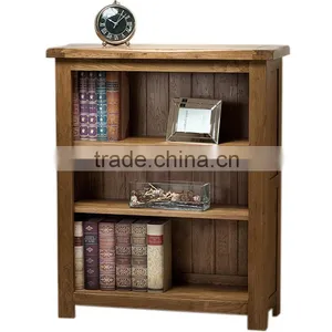 Solid Wood Oak Reclaimed Low Bookcase thumbnail-1