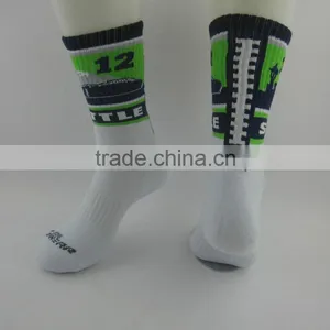 Wholesale Custom Happy Women White Terry Socks thumbnail-5
