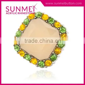 Princess Oval Shaped Bulk Crystal Fashion Rhinestone Buttons thumbnail-3