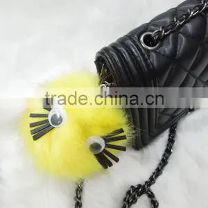 Artificial Cartoon Style Pompom Fur Ball Keychain thumbnail-2