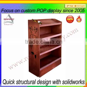 China Supplier Wine Display Rack Made From Wood With Engraved Graphic thumbnail-1