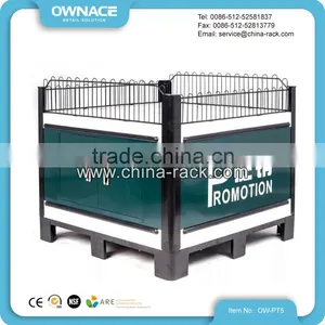 Colorful Supermarket Wire Promotional Display Island Stand thumbnail-1