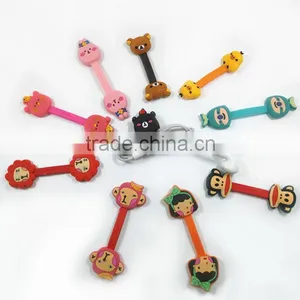 Cartoon Custom Shaped Cute Rubber Headphones Cable Winder thumbnail-6