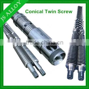 Twin Conical Screw and Barrel for PVC Plastic Extrusion Machine thumbnail-1