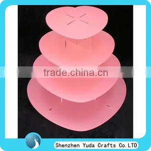 Table Fancy Pink Acrylic Heart Shape Cake Stand for Wedding Cheap thumbnail-1