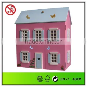Wooden Toys Colorful Doll House thumbnail-1