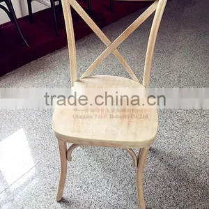 Cross Back Stacking Dining Chairs thumbnail-1