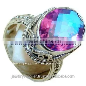 Captivating Turquoise Gemstone Ring Wholesale Silver Jewelry Manufacture Handmade Jewellery Rings thumbnail-1