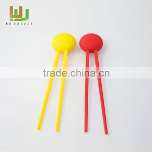 Hot Sell Custom Colour Silicone Chopstick Sleeves Kids Learning Chopsticks Helper Chinese Disposable Bamboo Chopstick Holder thumbnail-1