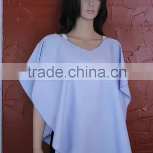 100% Polyester Sateen Quality Silk Light Blue Nursing Shawl thumbnail-1