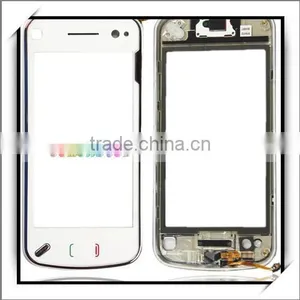 High Quality Touch Screen With Frame for Nokia N97 White thumbnail-1