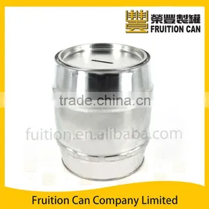 Beer Barrel Food Tin Can Metal Box thumbnail-1
