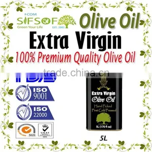 Cold Pressed Extra Virgin Olive Oil. A'Quality Extra Virgin. 100% Extra Virgin Olive Oil. Metallic Tin 5L thumbnail-1