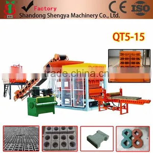 Shengya Brand QT5-15 Fully Automatic System Hydraulic Cement Brick Making Machine for Building House in Africa thumbnail-1