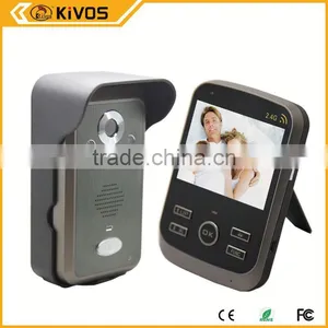 2.4Ghz 300meter Kivos Kdb300 Video Phone Electronic Door Lock With Pir Auto-detection Recording thumbnail-1