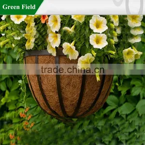 Half Round Wire Wall Baskets With Coco Liners thumbnail-1