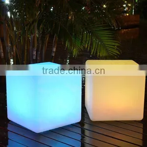 40*40*40cm Outdoor Color Changing LED Light Cube Seat thumbnail-1