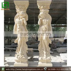 Yellow Marble Pillar For Gargen Using thumbnail-1