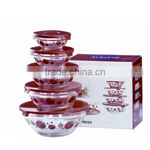 A8005D1 Daily Use Product, Choclate Color 5 PCS Glass Bowl Set thumbnail-2